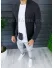Cardigan barbati gri inchis slim fit ZR T3598 50-5